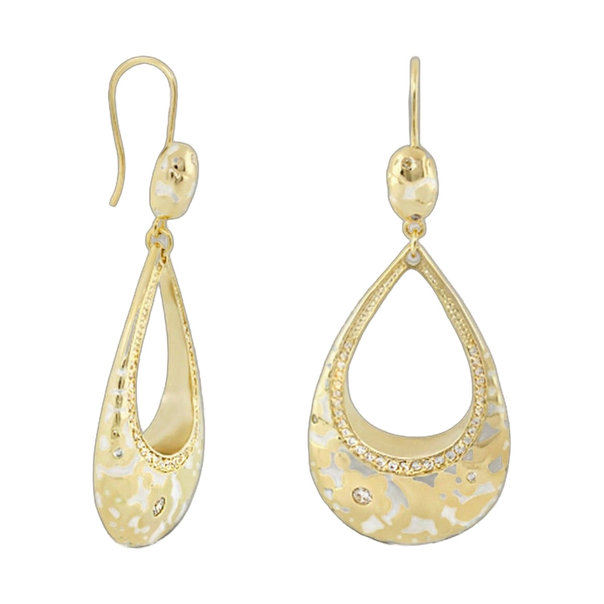Flowers by Orly Earrings — Speckled Open Teardrop