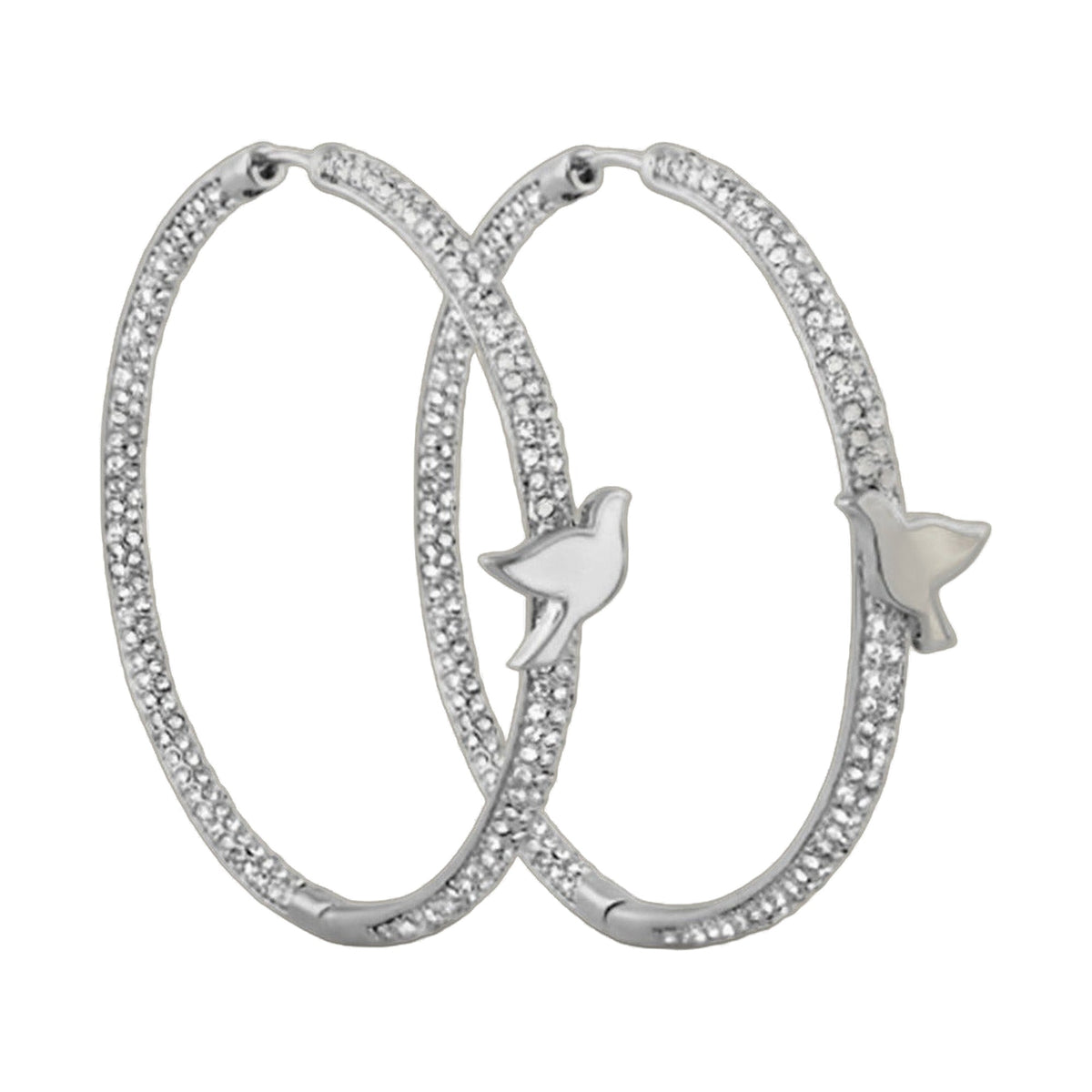 Peace and Dove Hoop Earrings