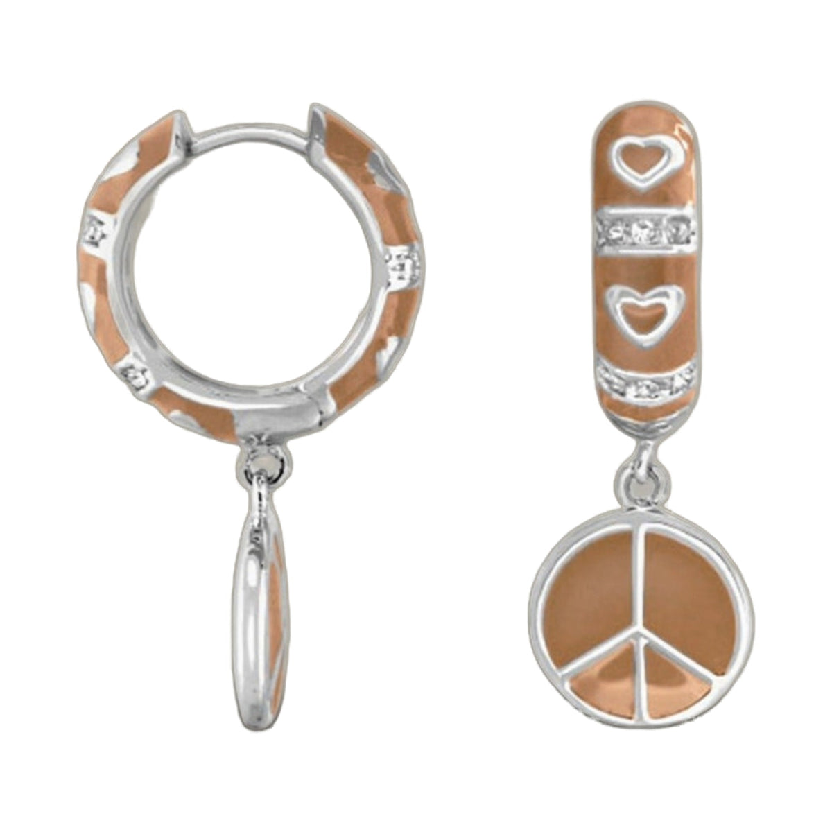 Charming 2 Earrings — Peace Sign Drop