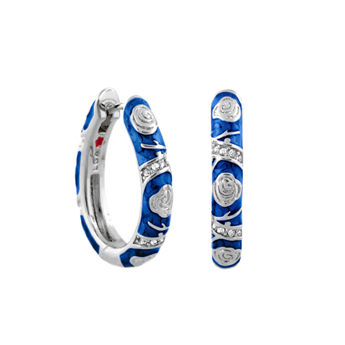 Stackable Fiesta Earrings — Rosette Pavé Hoop
