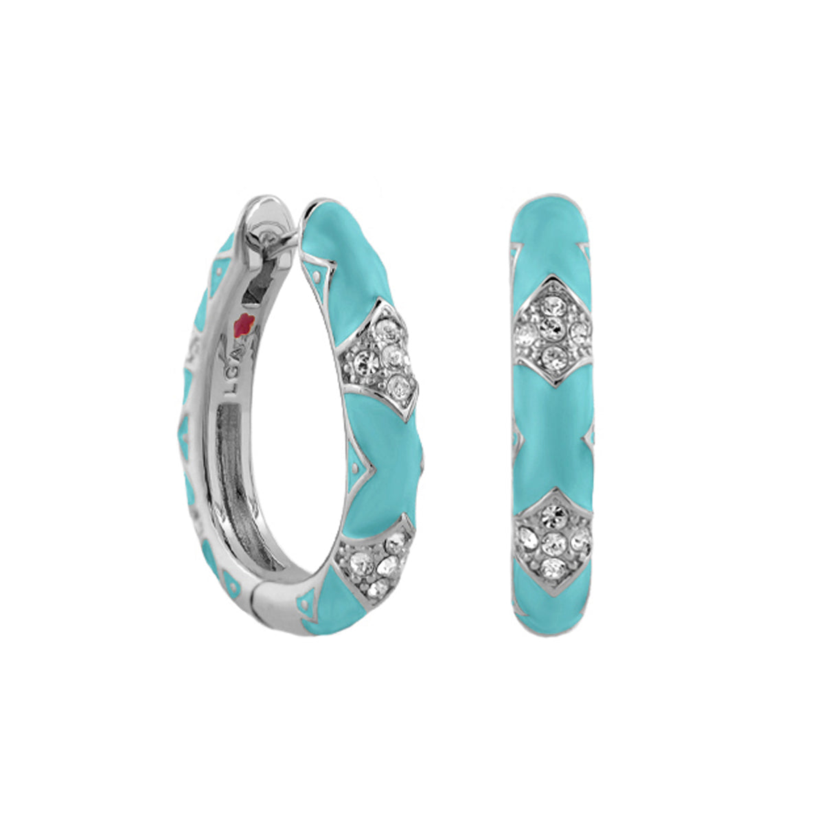 Stackable Fiesta Earrings — Pavé Station Hoop