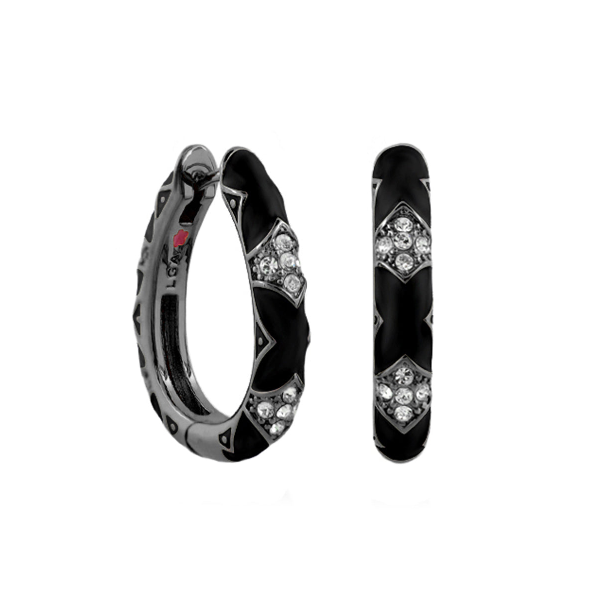 Stackable Fiesta Earrings — Pavé Station Hoop