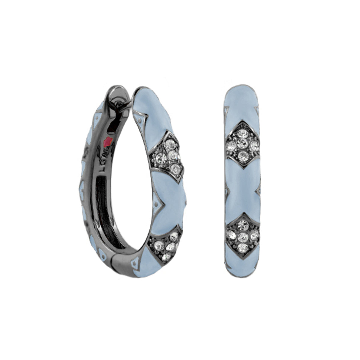 Stackable Fiesta Earrings — Pavé Station Hoop