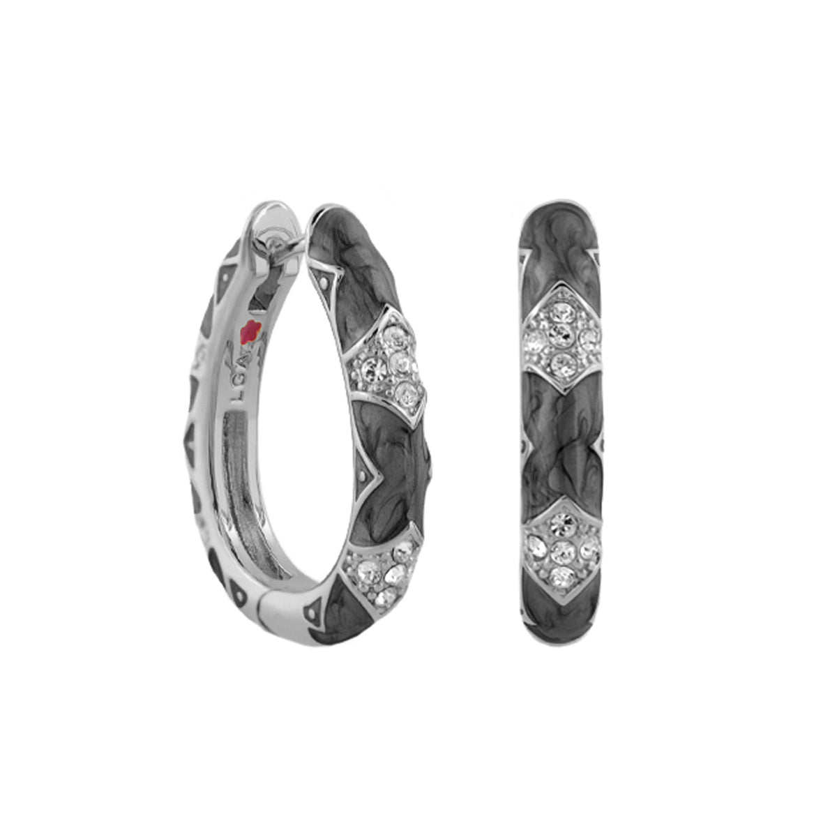 Stackable Fiesta Earrings — Pavé Station Hoop