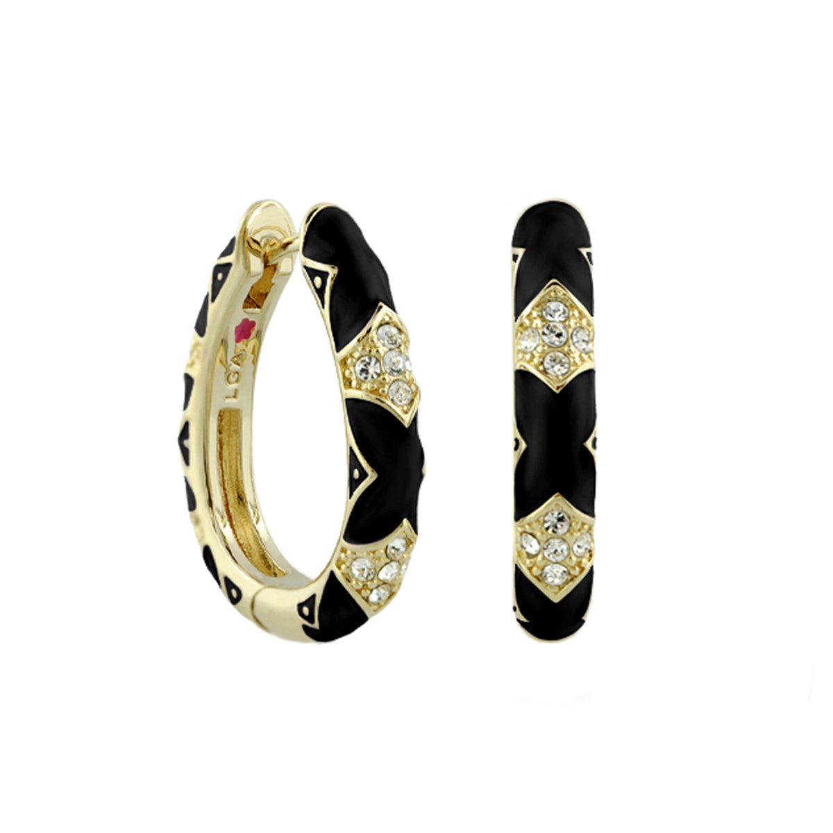 Stackable Fiesta Earrings — Pavé Station Hoop