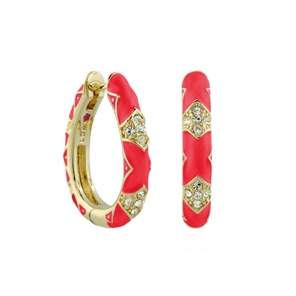 Stackable Fiesta Earrings — Pavé Station Hoop