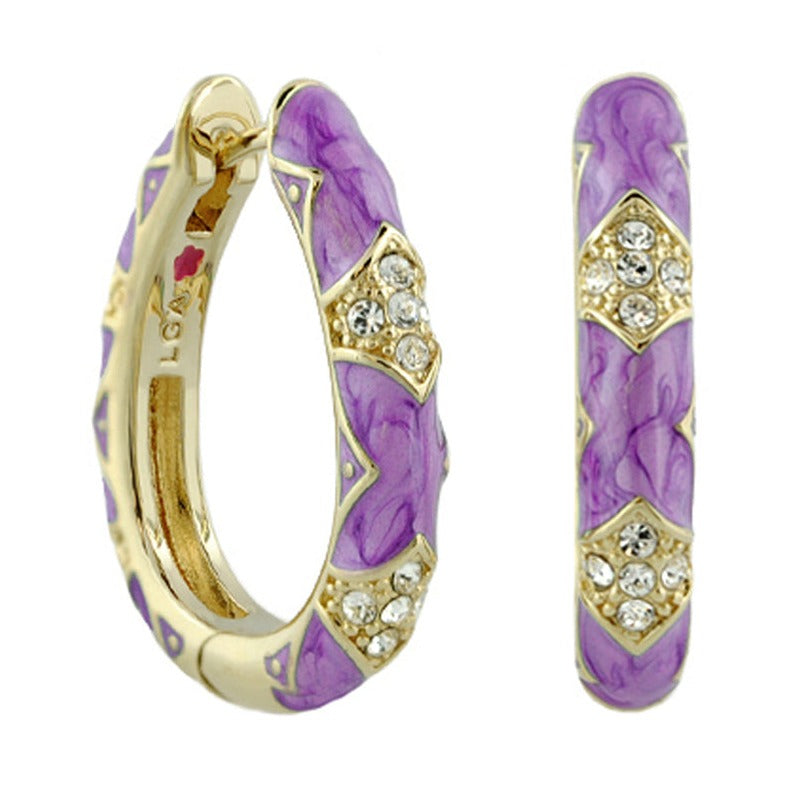 Stackable Fiesta Earrings — Pavé Station Hoop