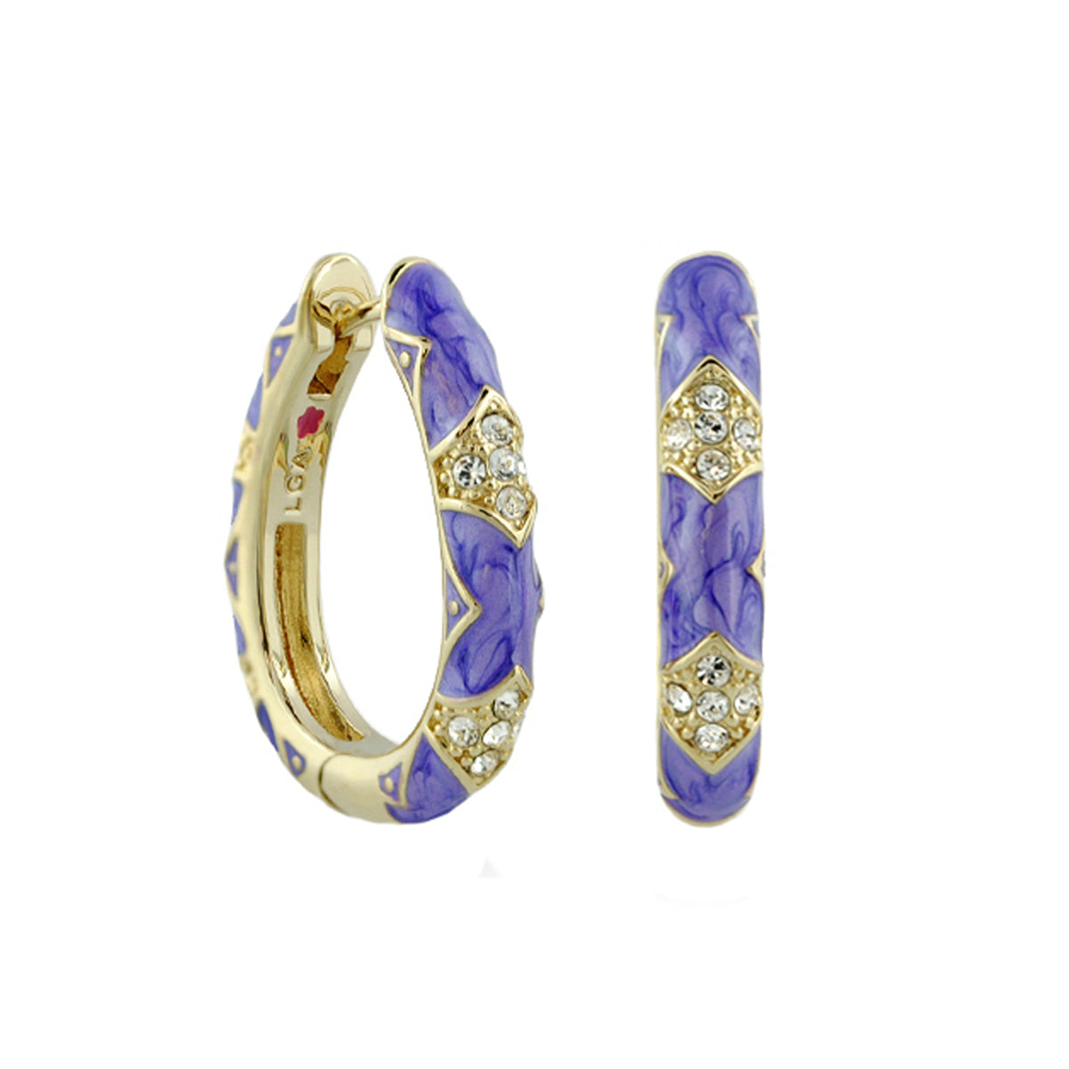 Stackable Fiesta Earrings — Pavé Station Hoop