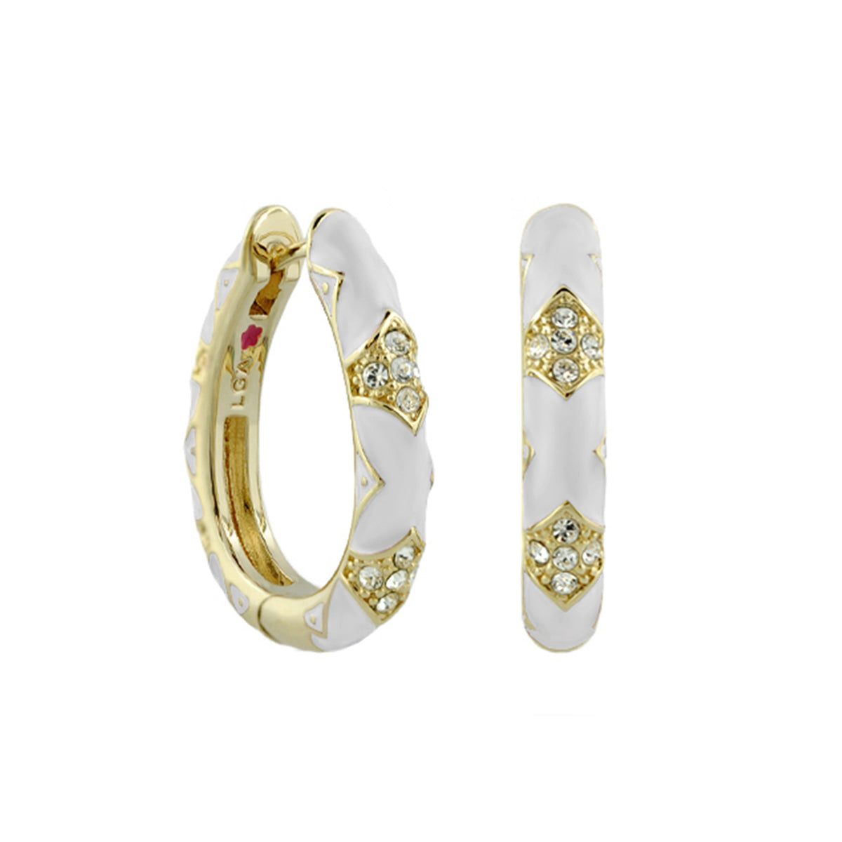Stackable Fiesta Earrings — Pavé Station Hoop