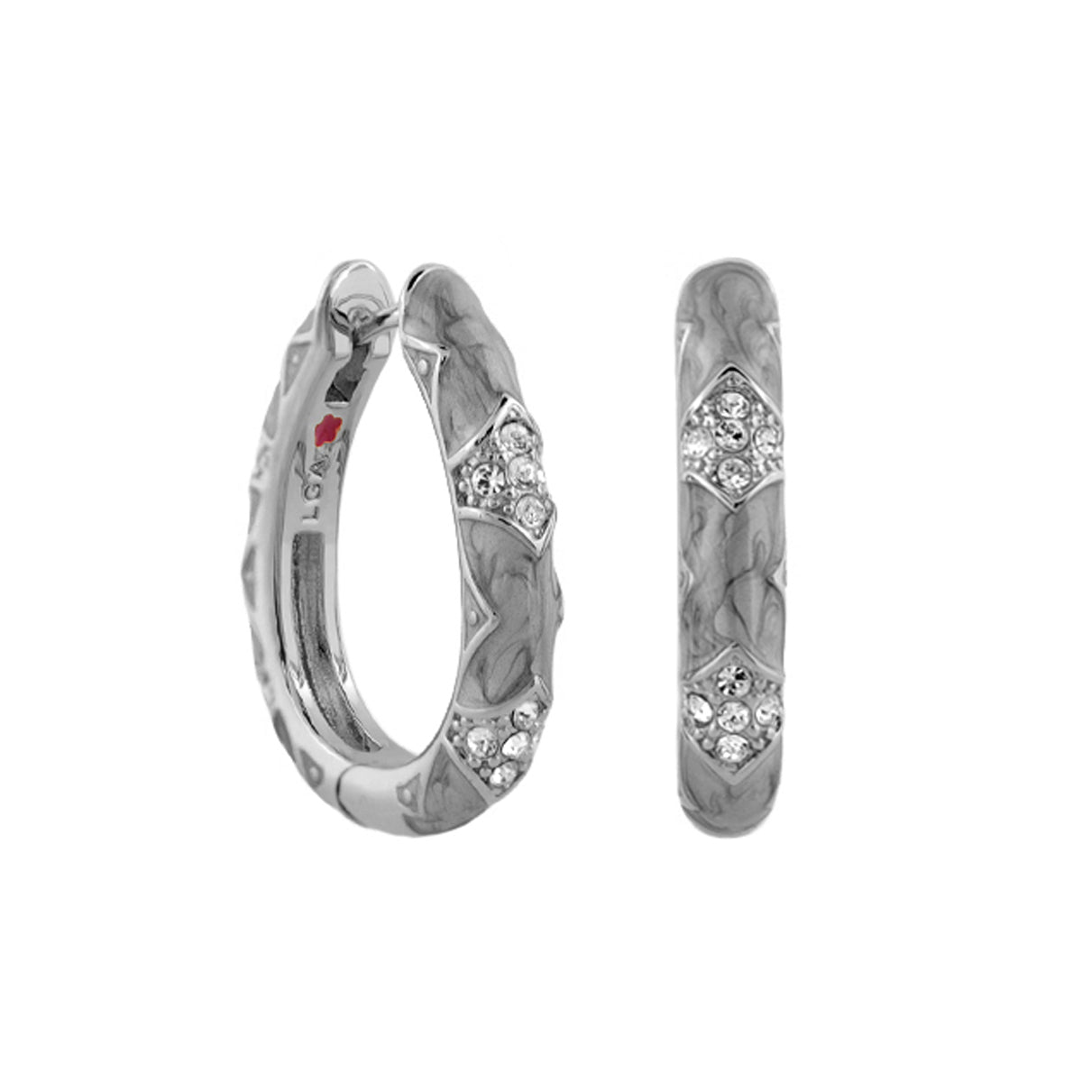 Stackable Fiesta Earrings — Pavé Station Hoop