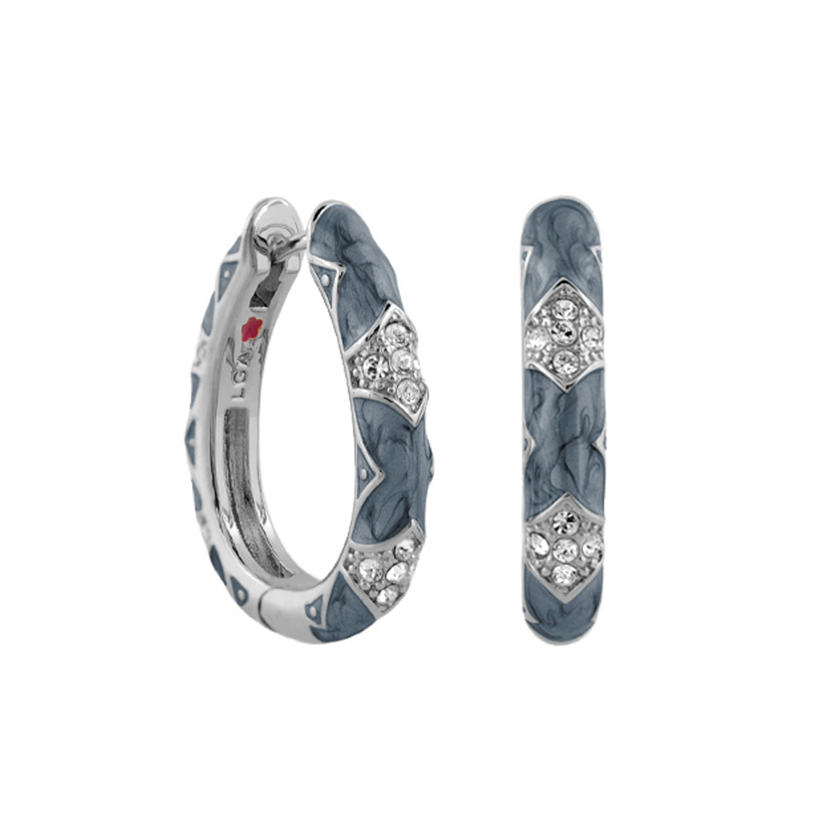 Stackable Fiesta Earrings — Pavé Station Hoop