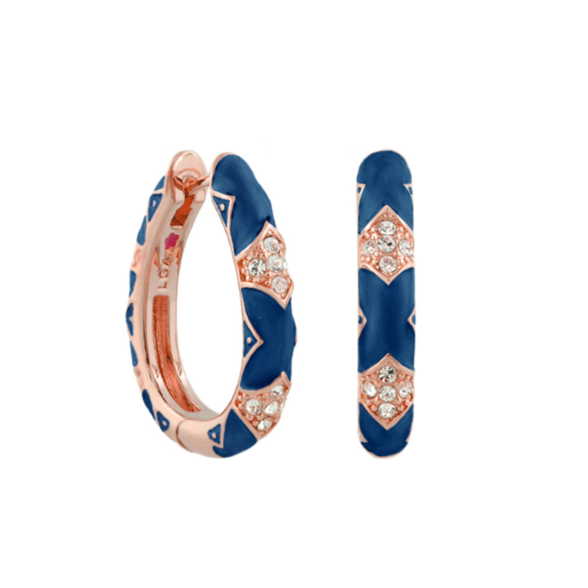 Stackable Fiesta Earrings — Pavé Station Hoop