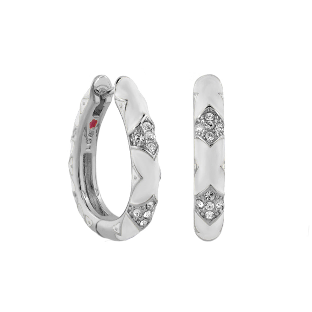 Stackable Fiesta Earrings — Pavé Station Hoop