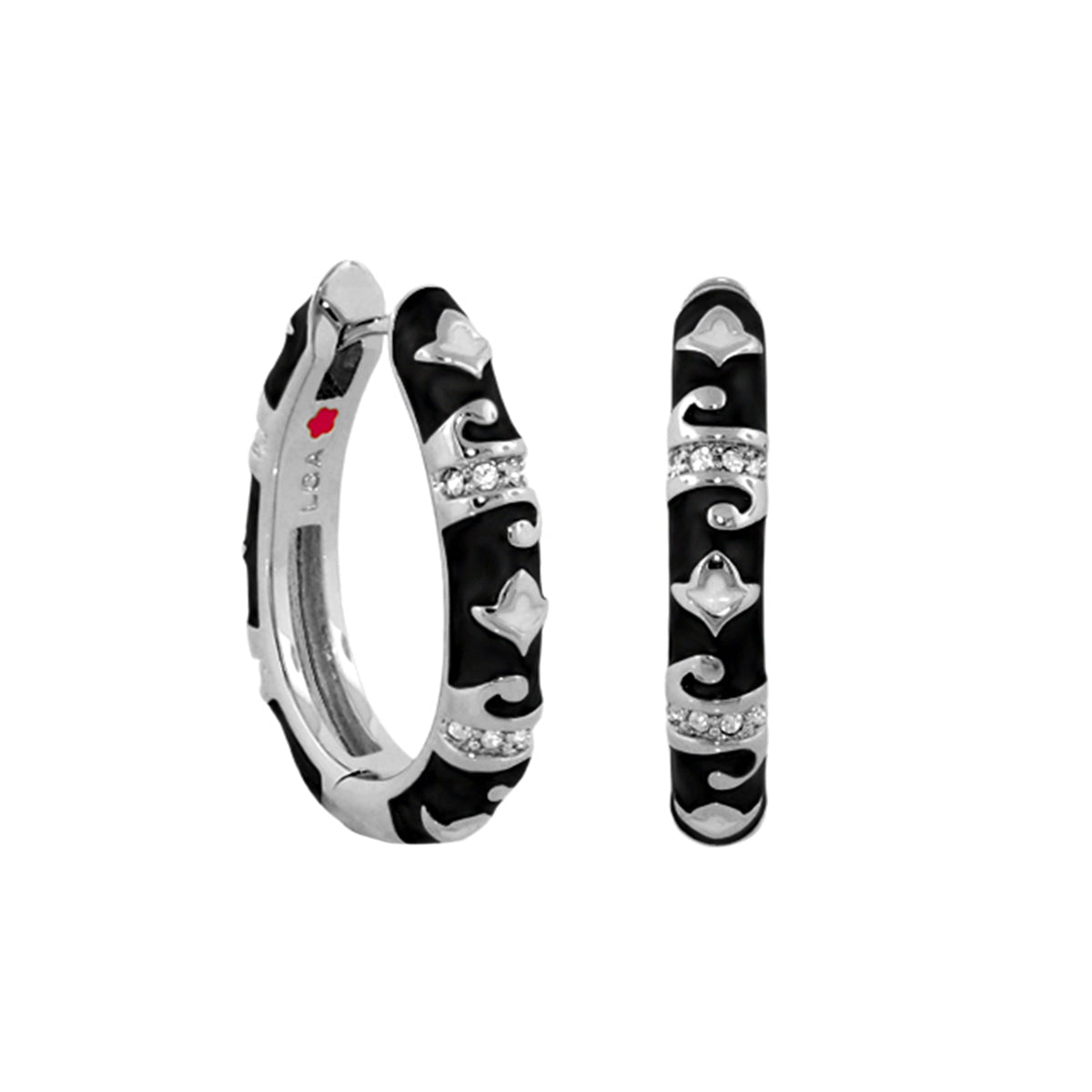 Stackable Fiesta Earrings — Lozenge Pavé Hoop