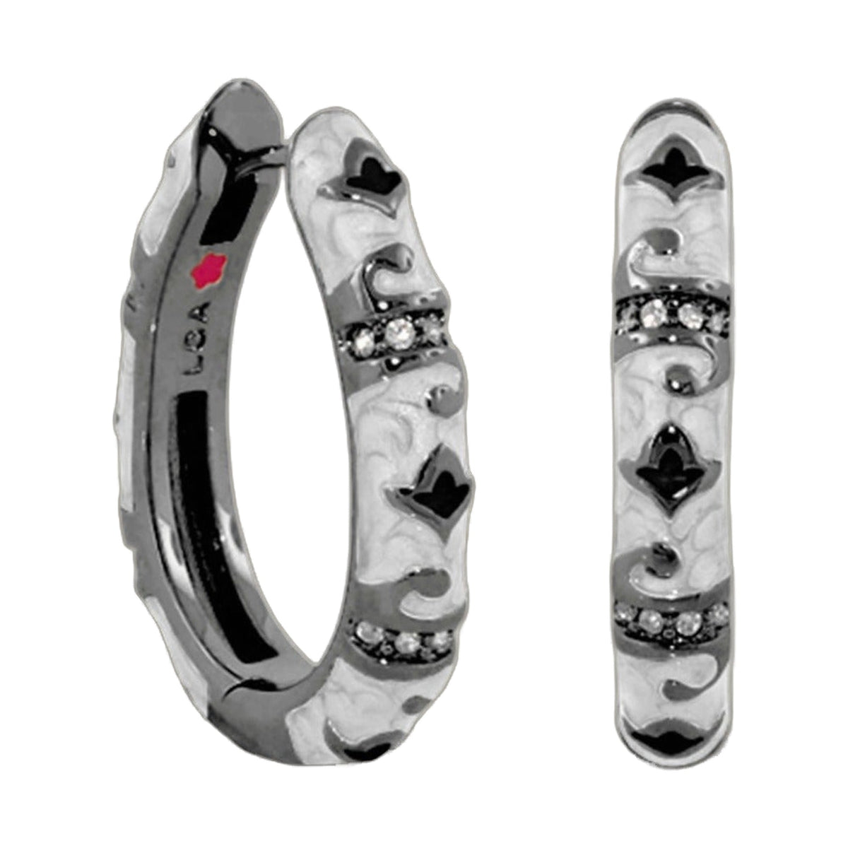 Stackable Fiesta Earrings — Lozenge Pavé Hoop