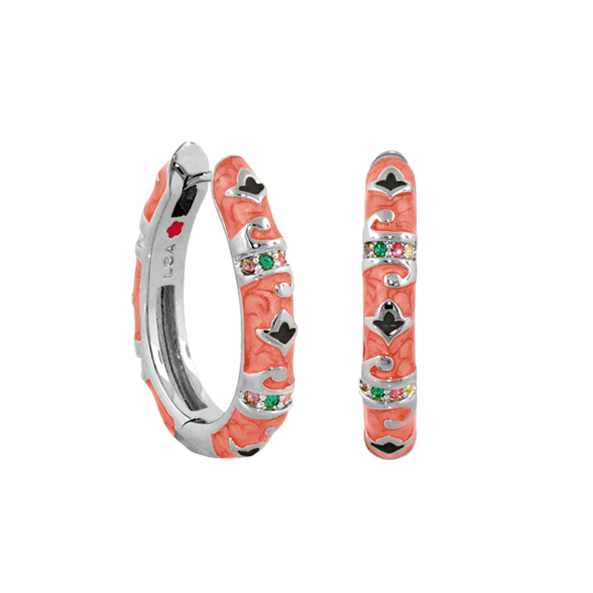 Stackable Fiesta Earrings — Lozenge Pavé Hoop