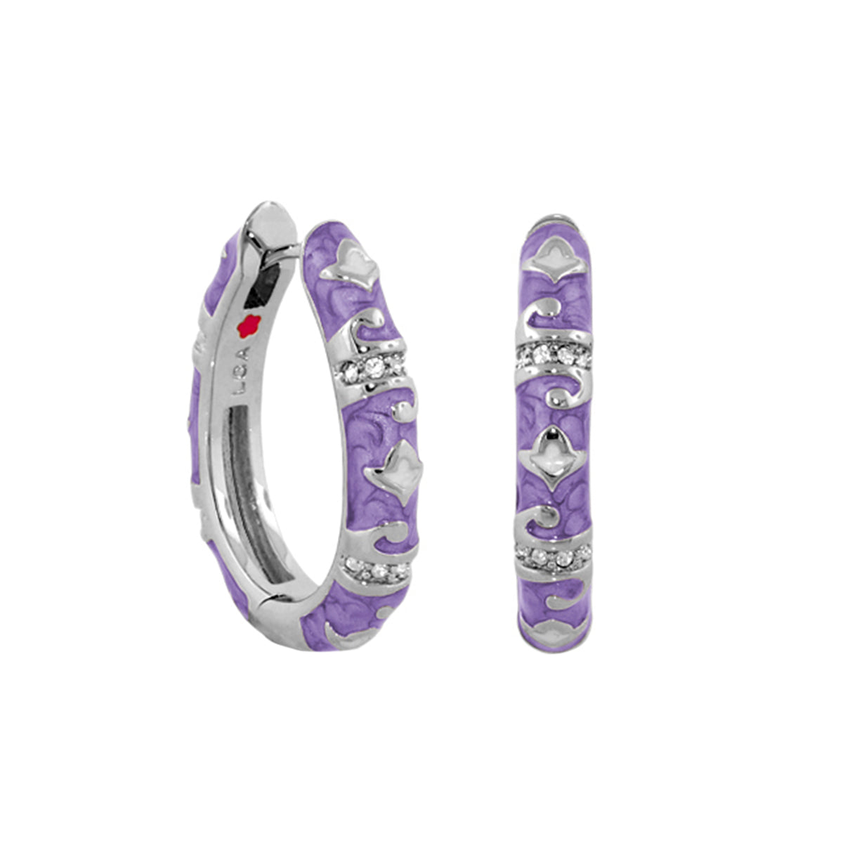 Stackable Fiesta Earrings — Lozenge Pavé Hoop