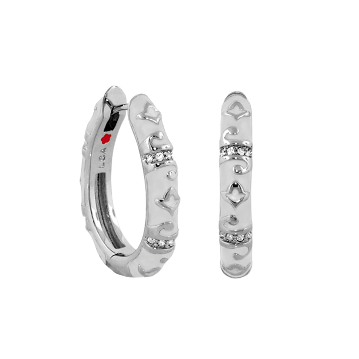 Stackable Fiesta Earrings — Lozenge Pavé Hoop