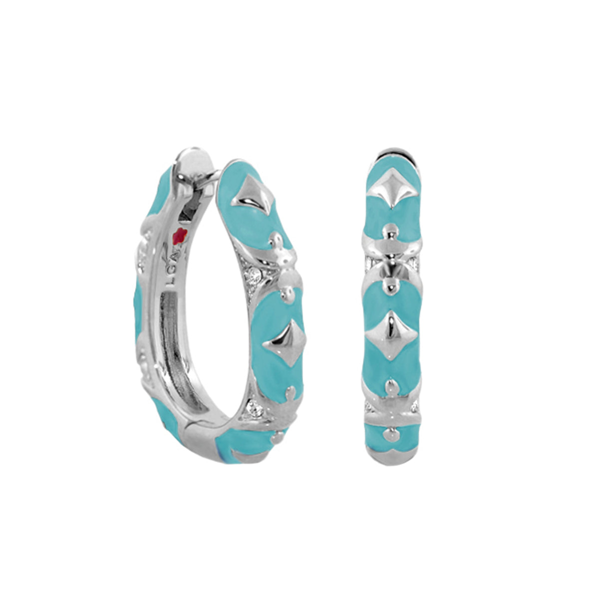Stackable Fiesta Earrings — Studded Hoop