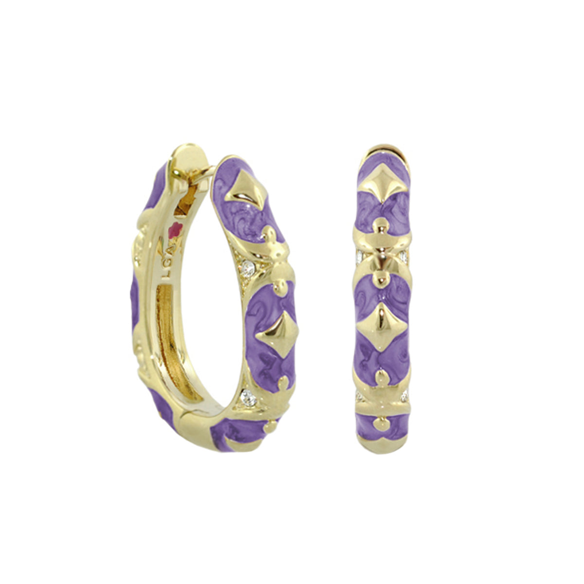 Stackable Fiesta Earrings — Studded Hoop