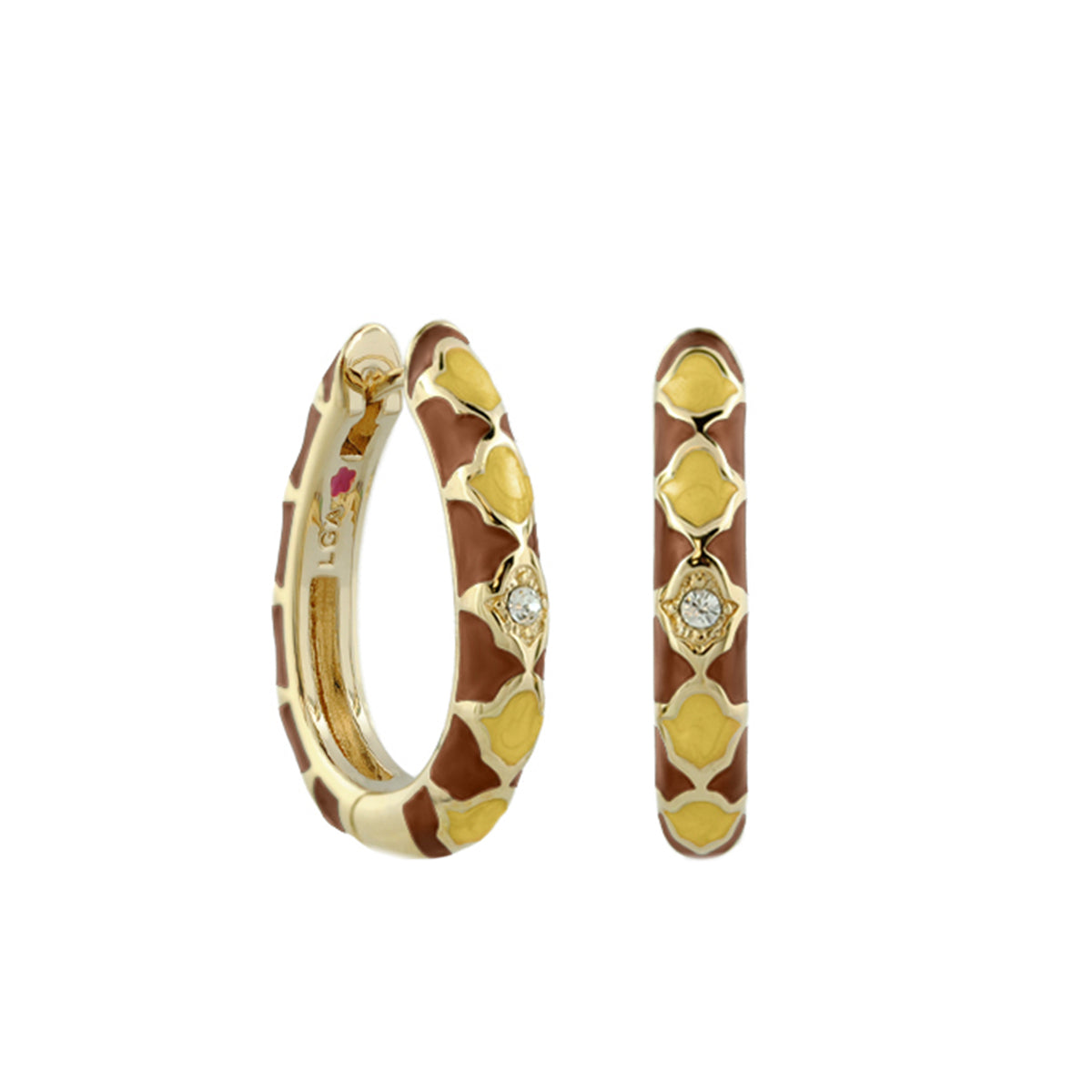 Stackable Fiesta Earrings — Quatrefoil Crystal Hoop