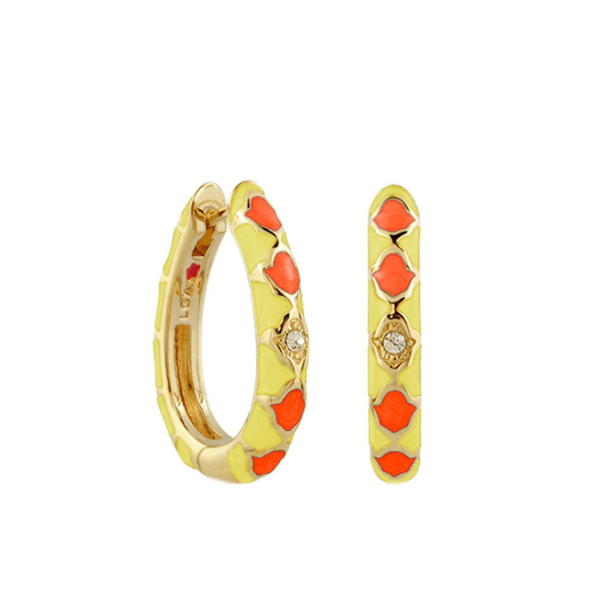 Stackable Fiesta Earrings — Quatrefoil Crystal Hoop