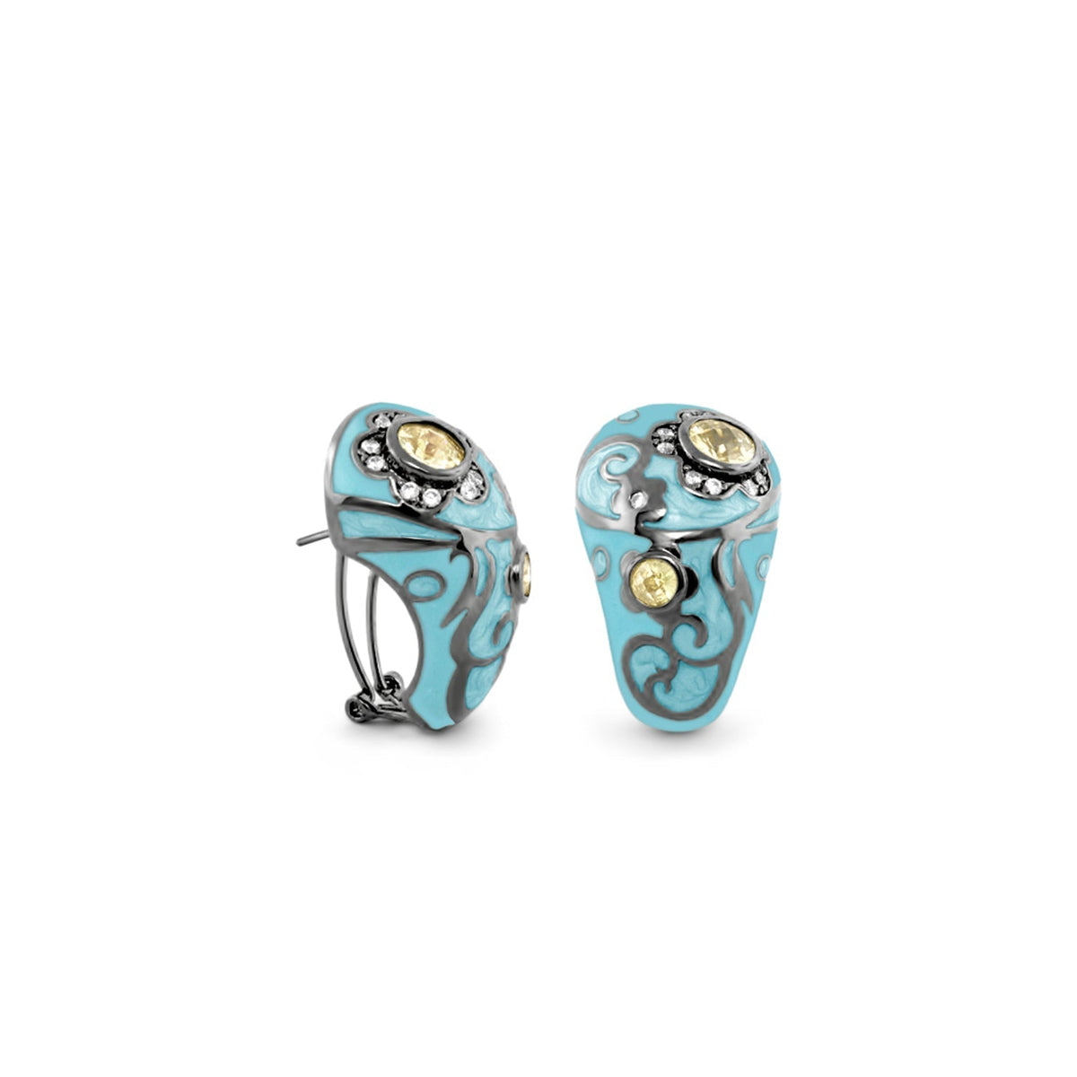 Daisy Swirl Earrings — Hand-Poured Clip