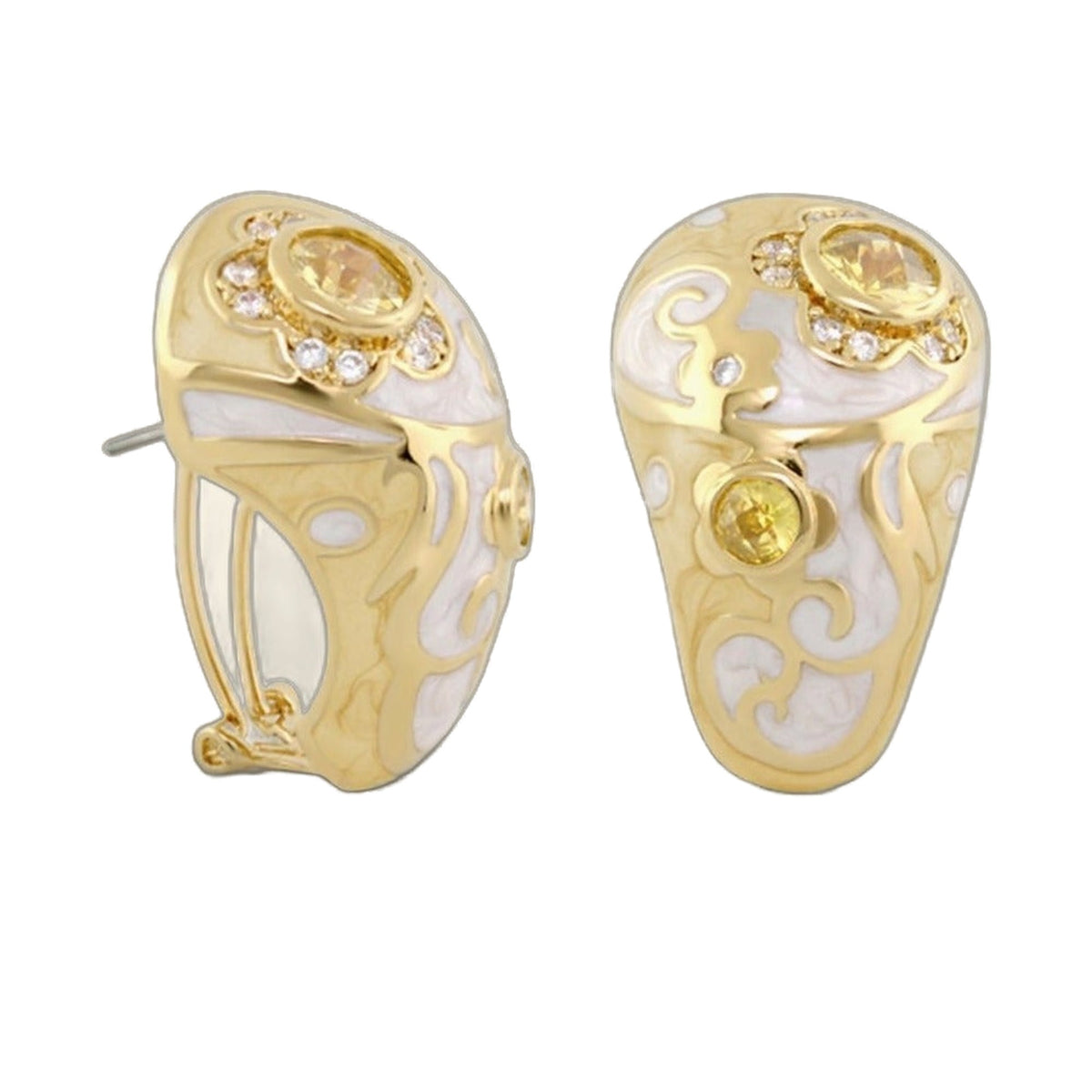 Daisy Swirl Earrings — Hand-Poured Clip