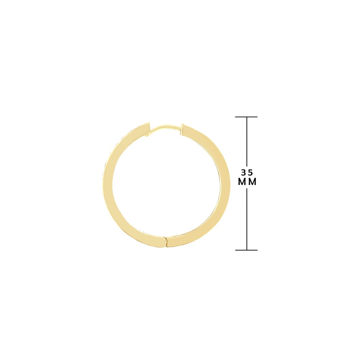 Pave Hoop Earrings — Baguette Row
