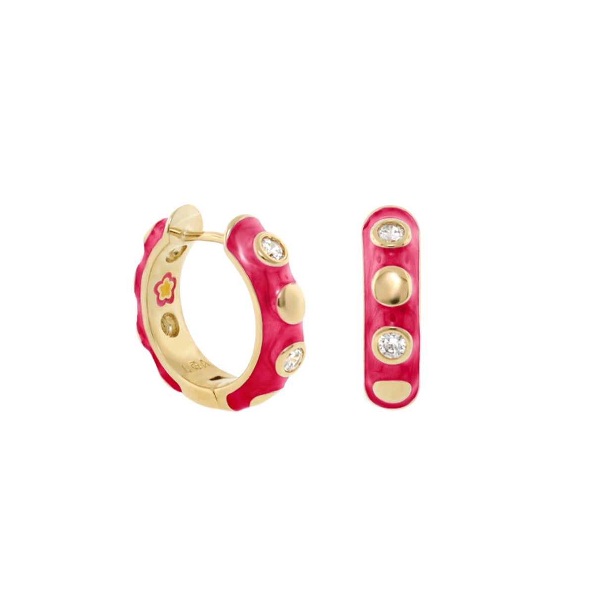 Stackable Fiesta Dot Huggie Earrings