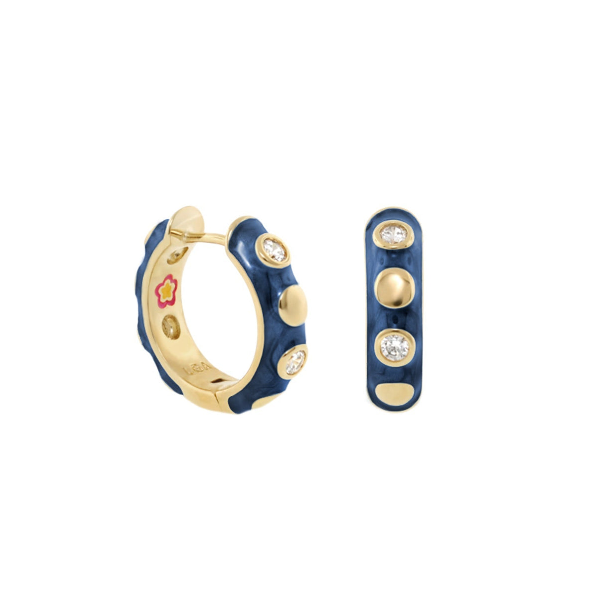 Stackable Fiesta Dot Huggie Earrings