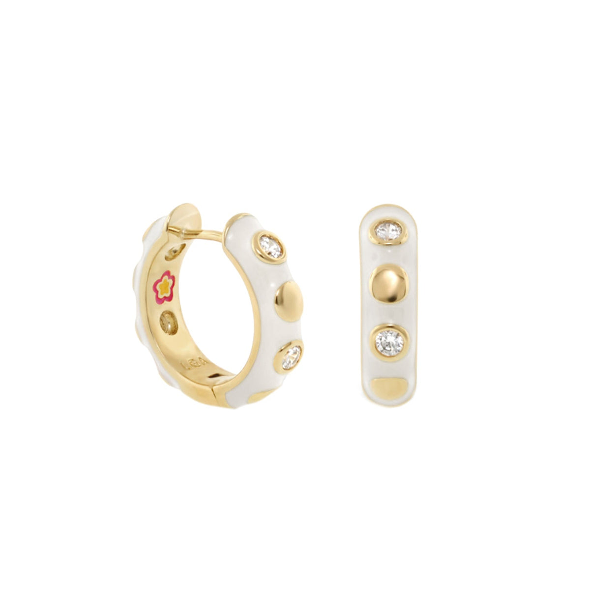 Stackable Fiesta Dot Huggie Earrings