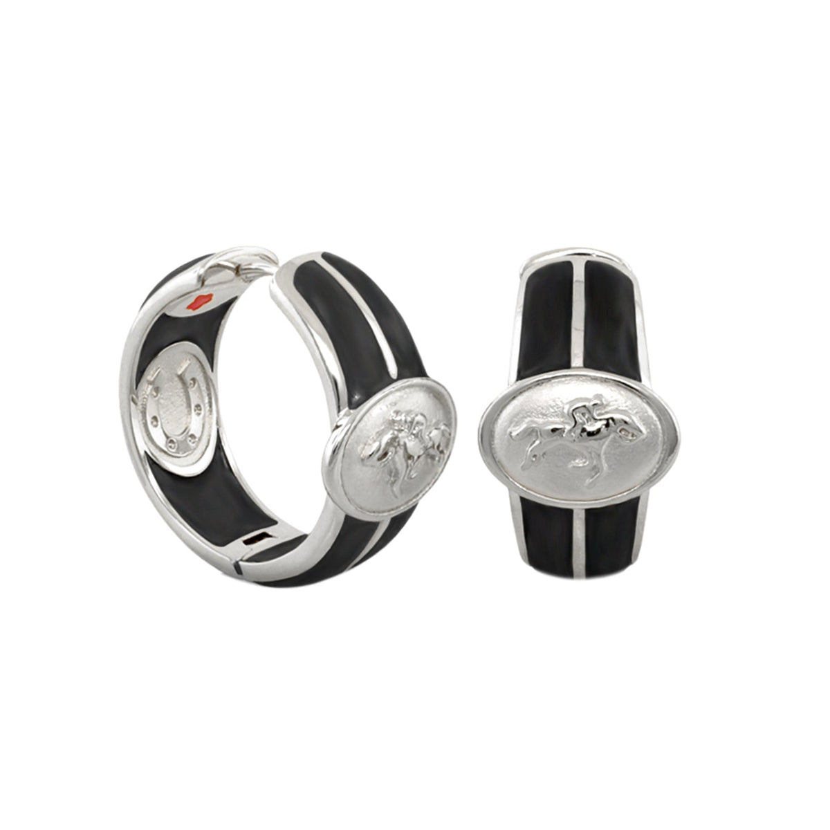 Equestrian Hoop Earrings