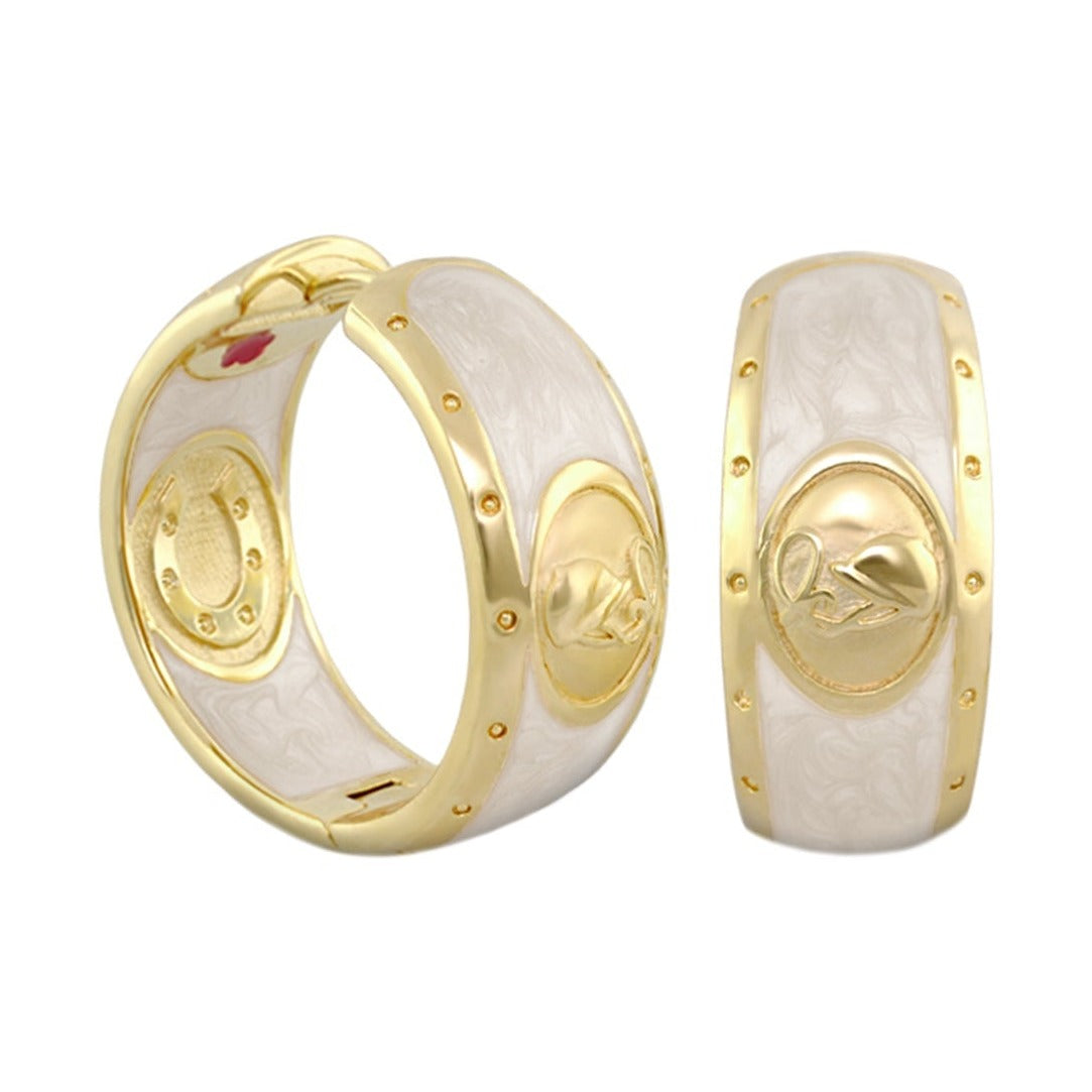 Equestrian Hoop Earrings