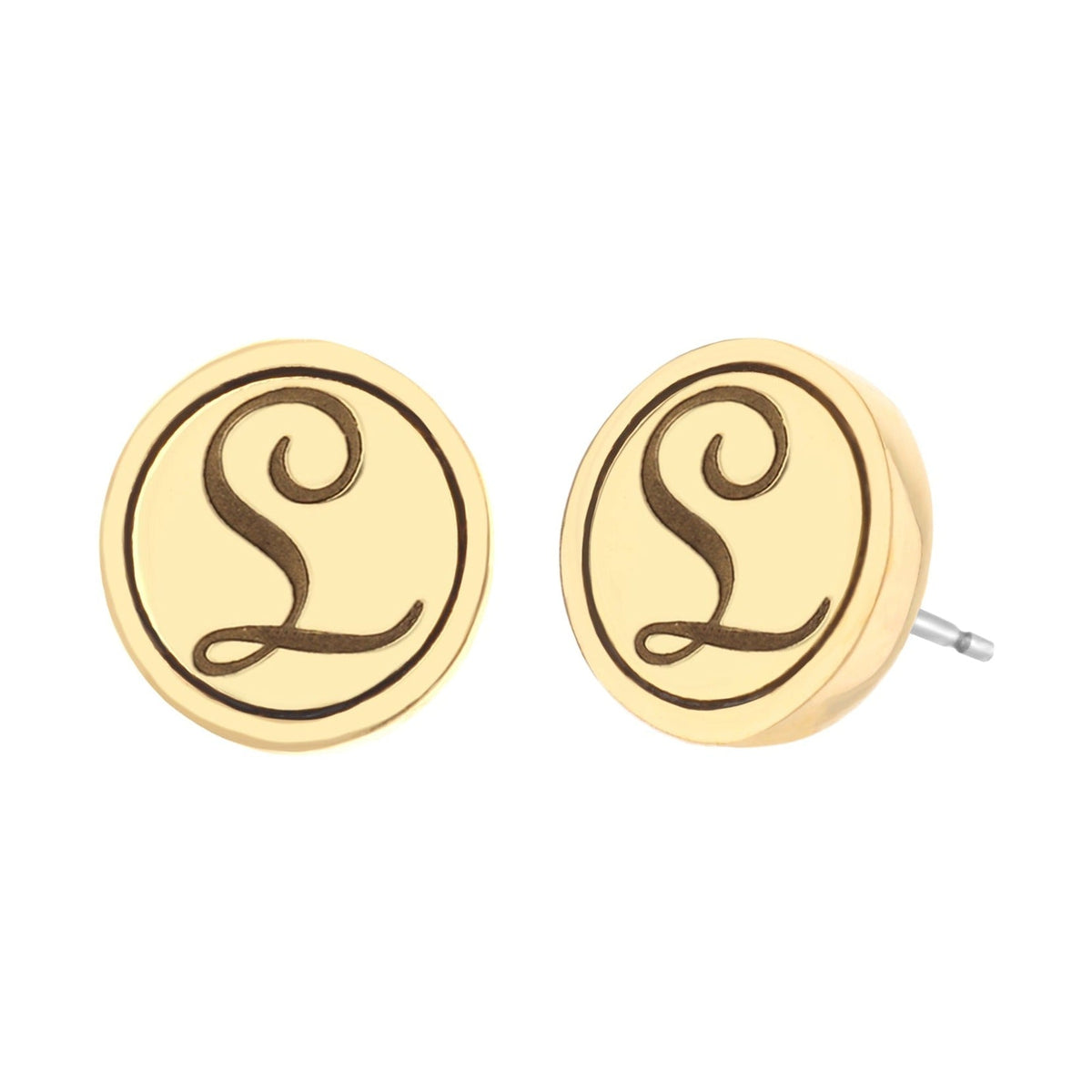 Initial L Earring