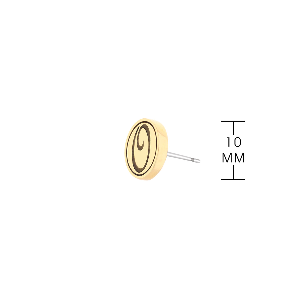 Initial O Earring