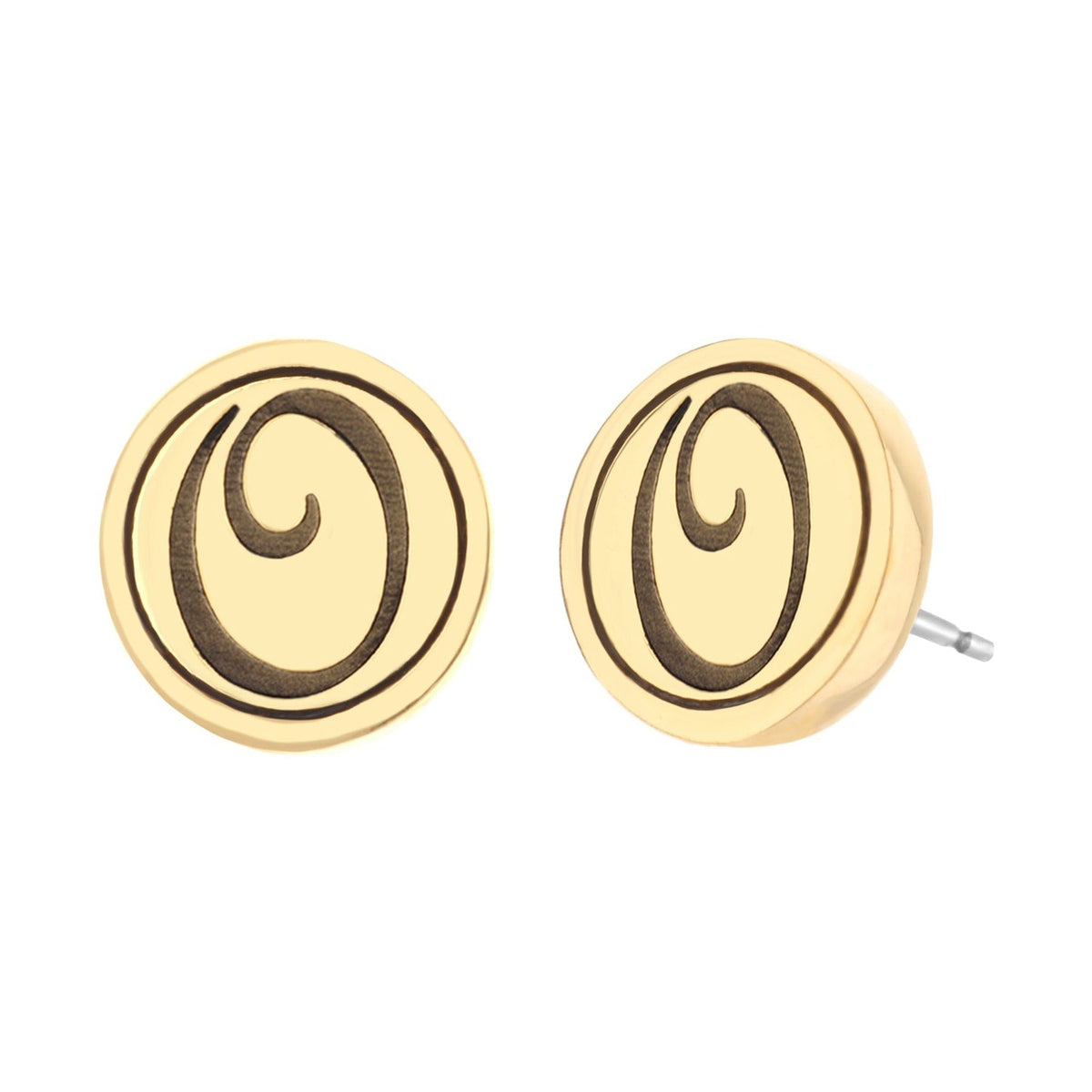 Initial O Earring