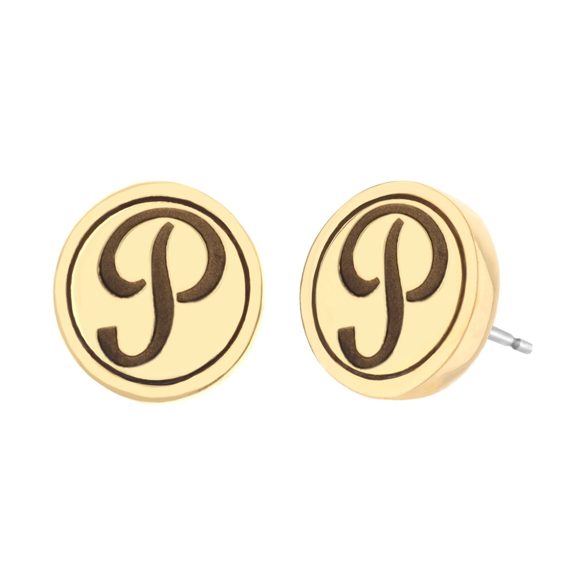 Initial P Earring
