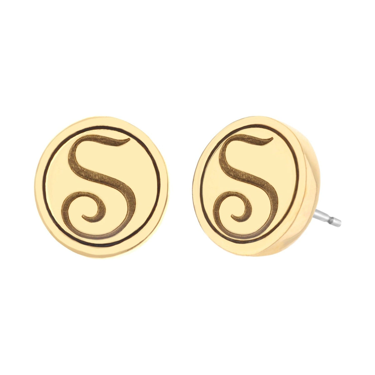 Initial S Earring