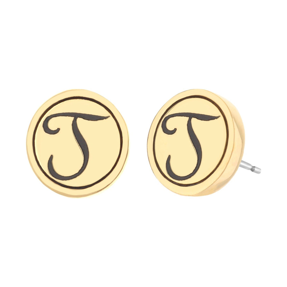 Initial T Earring