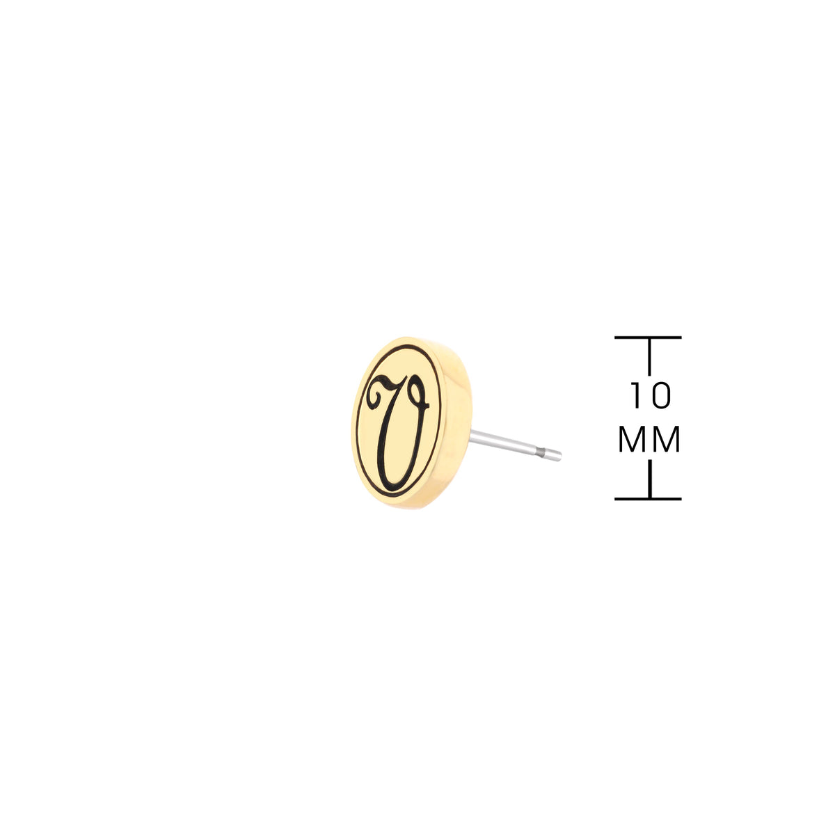 Initial V Earring