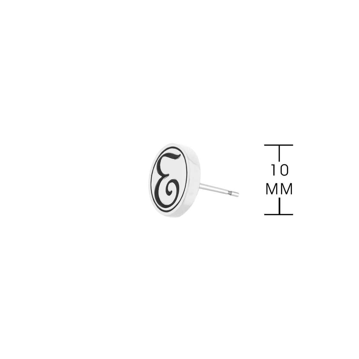 Initial E Earring