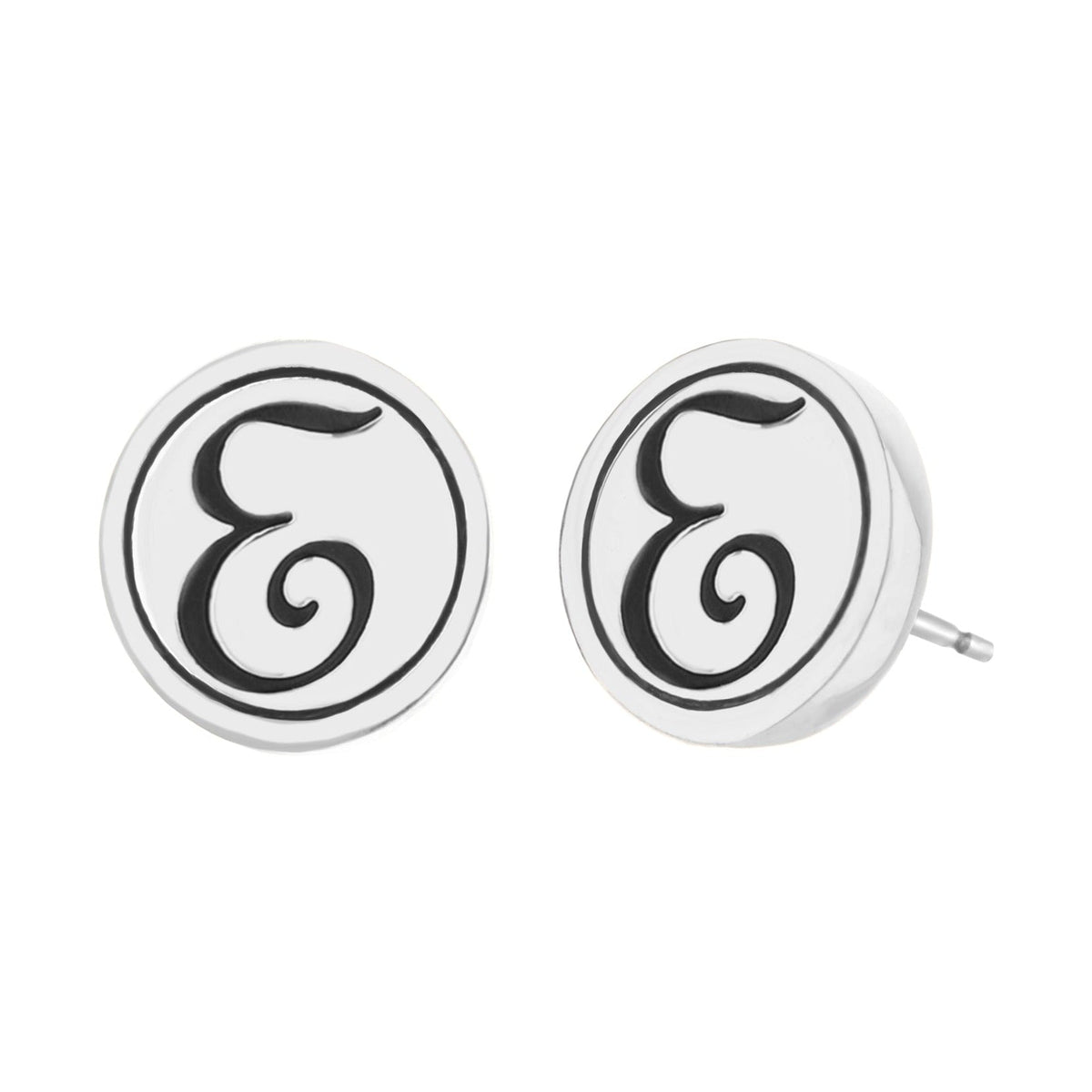 Initial E Earring