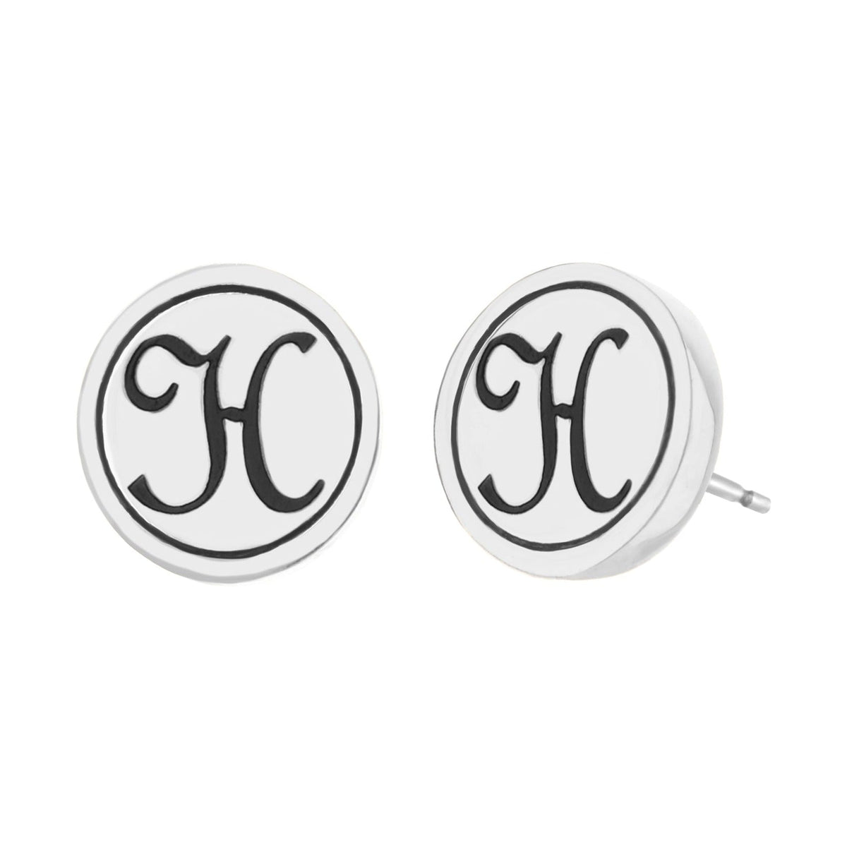 Initial H Earring