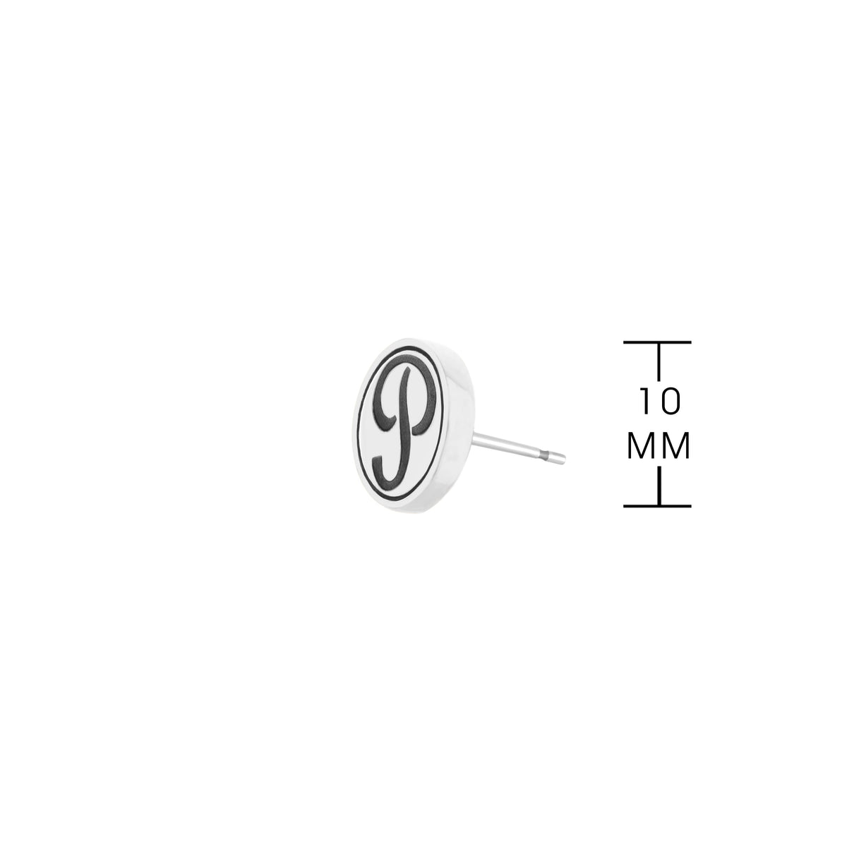 Initial P Earring