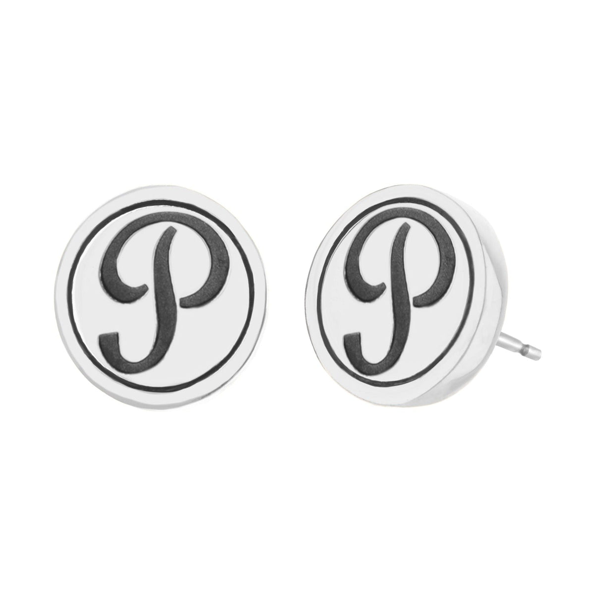 Initial P Earring