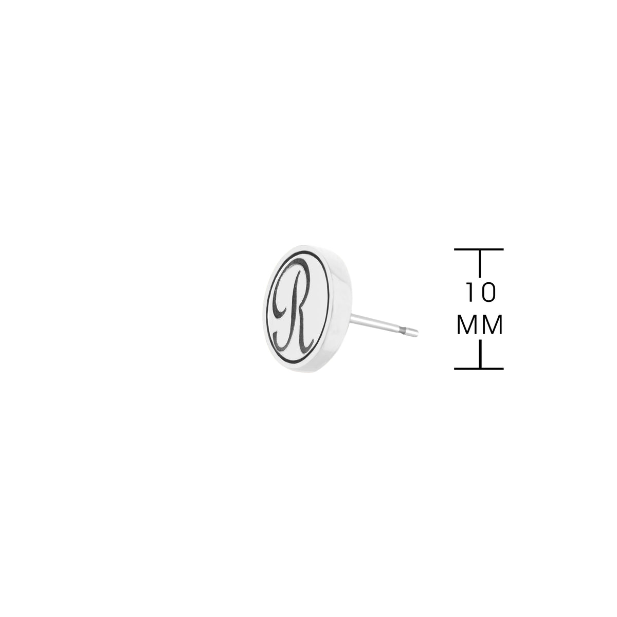 Initial R Earring