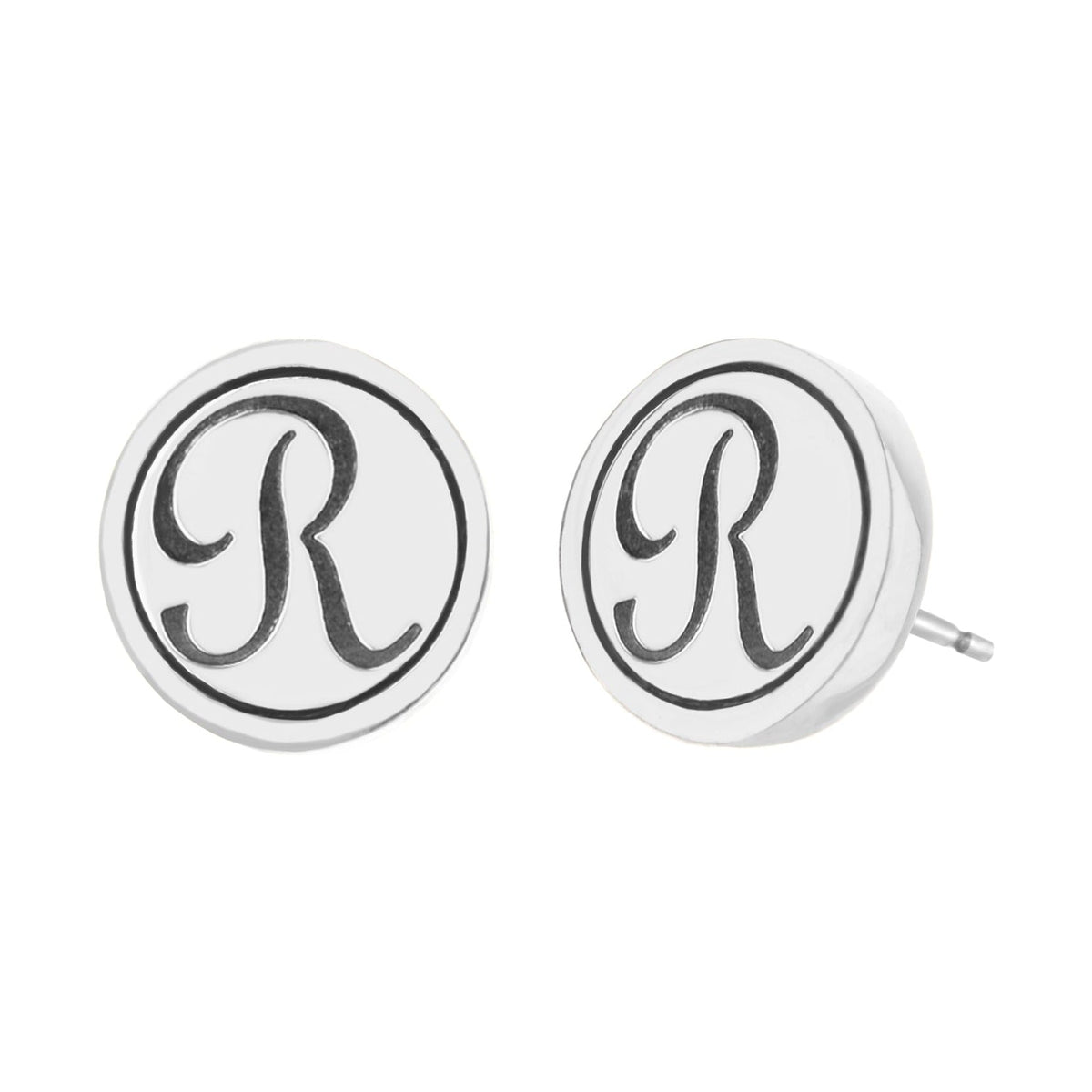 Initial R Earring