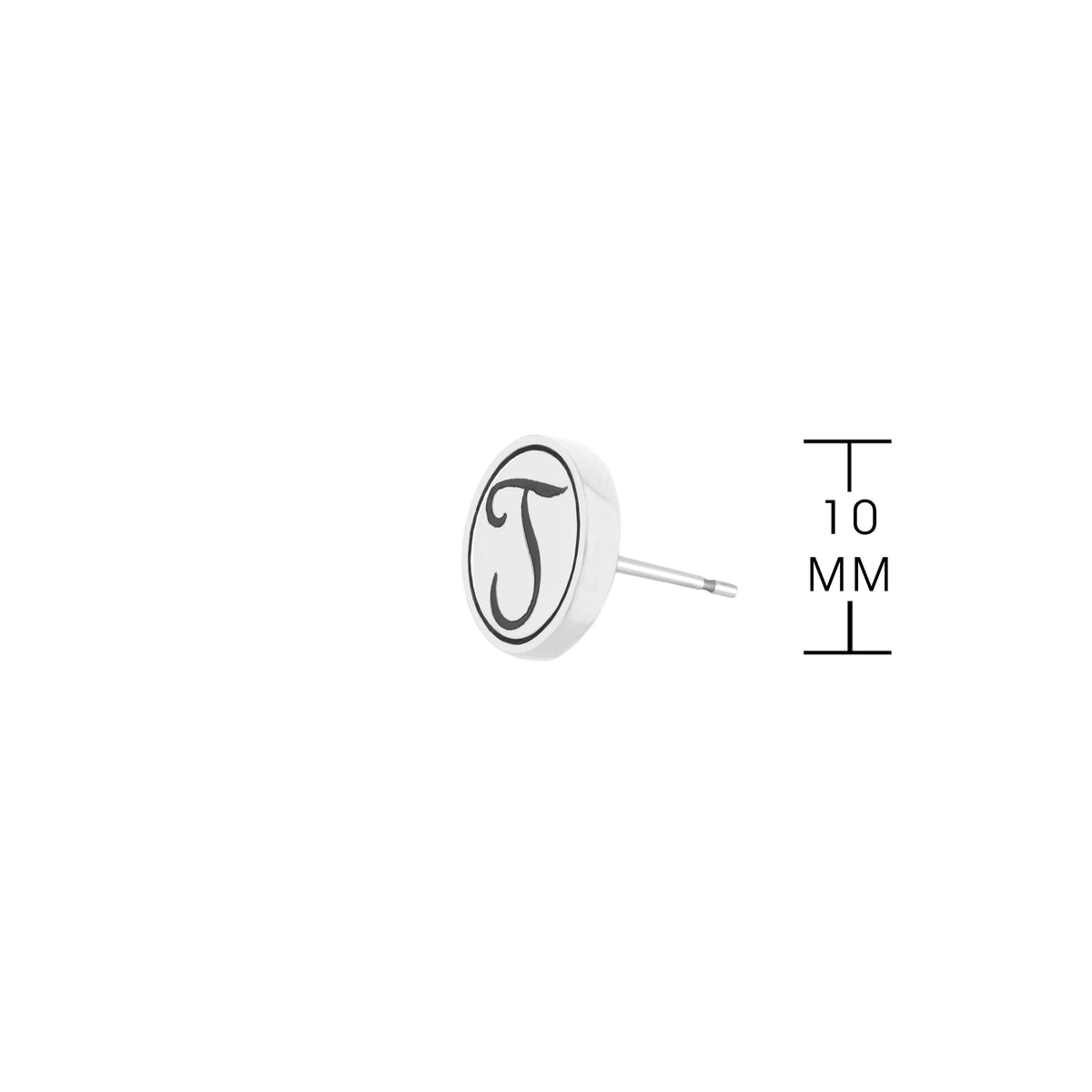 Initial T Earring
