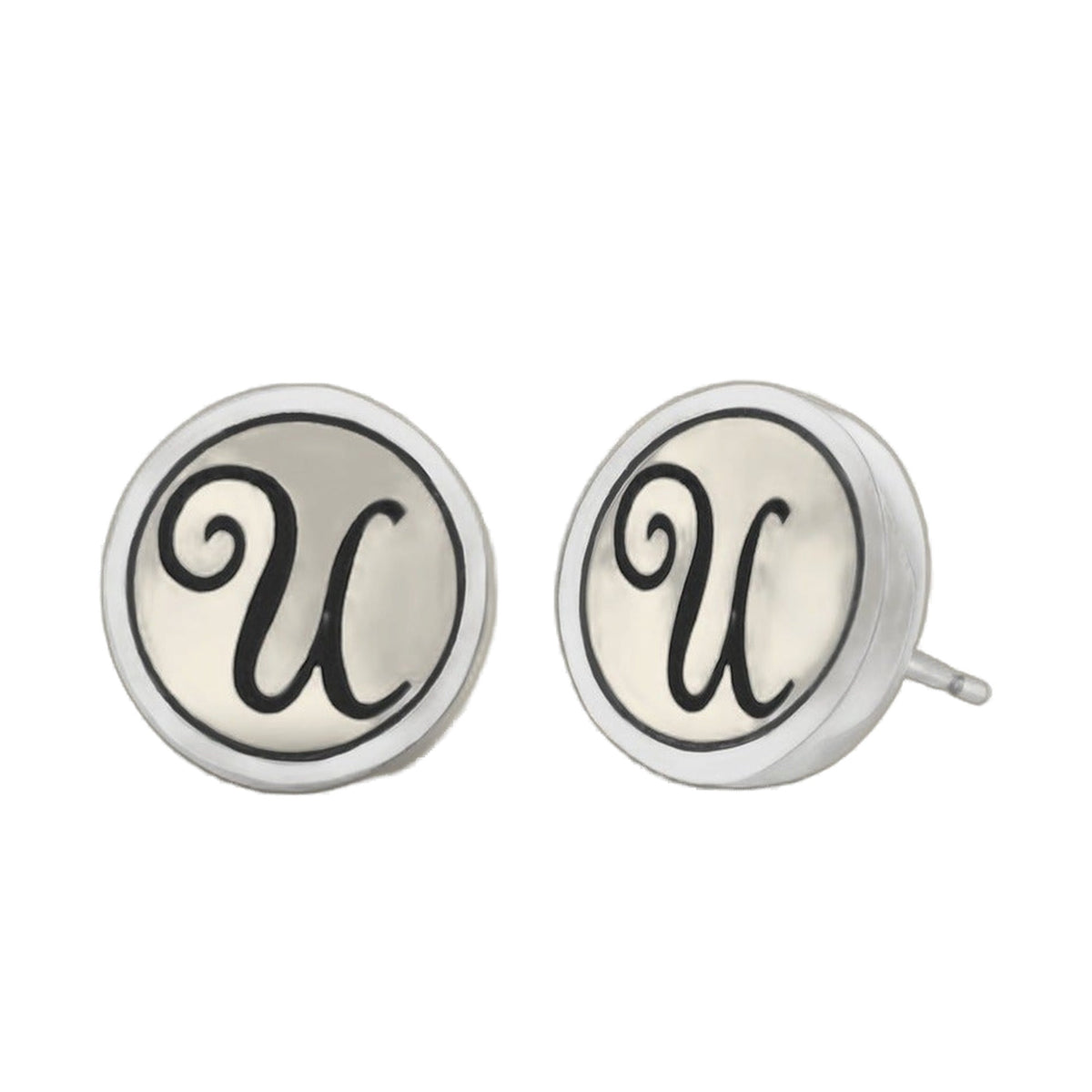 Initial U Earring
